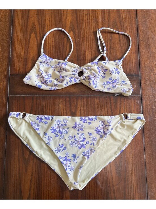 Kittenish Other - Kittenish By Jesse James Decker Green Floral Bikini Swimsuit Set XXL Beachwear J